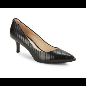 Karl Lagerfeld Paris Black Leather Pumps